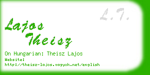 lajos theisz business card